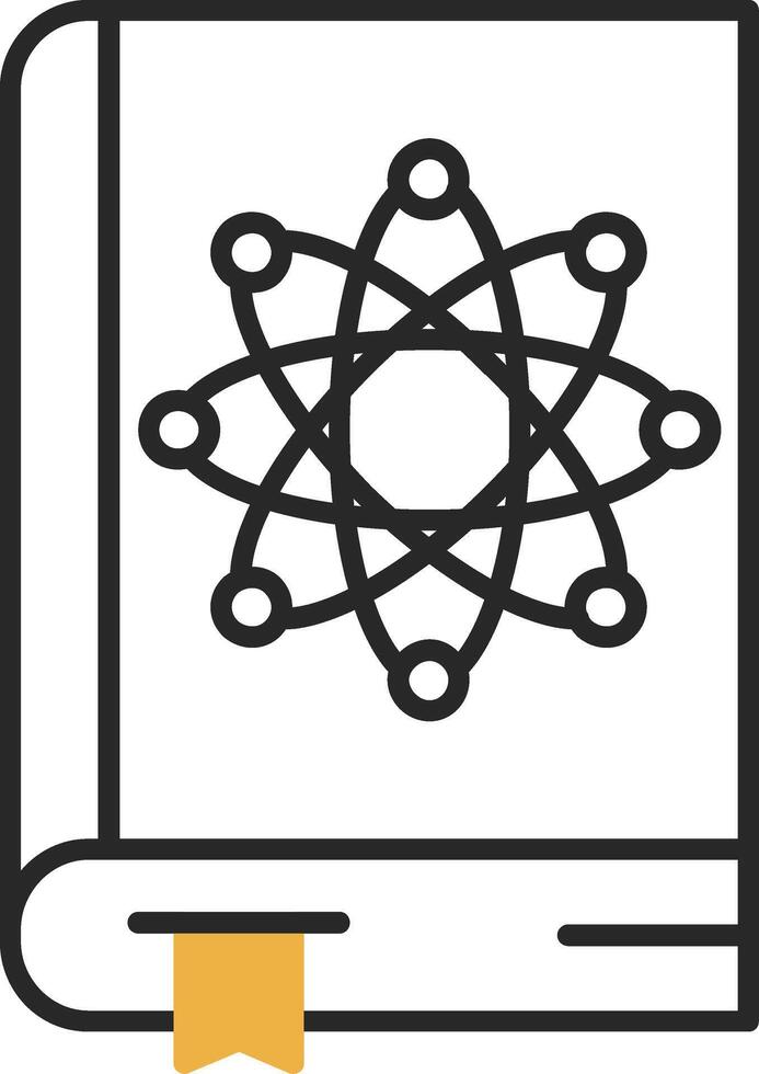 Physics book Skined Filled Icon vector