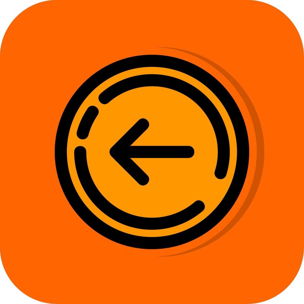 Right arrow Filled Orange background Icon vector