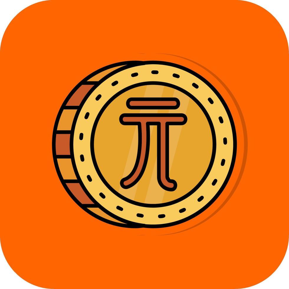 New taiwan dollar Filled Orange background Icon vector