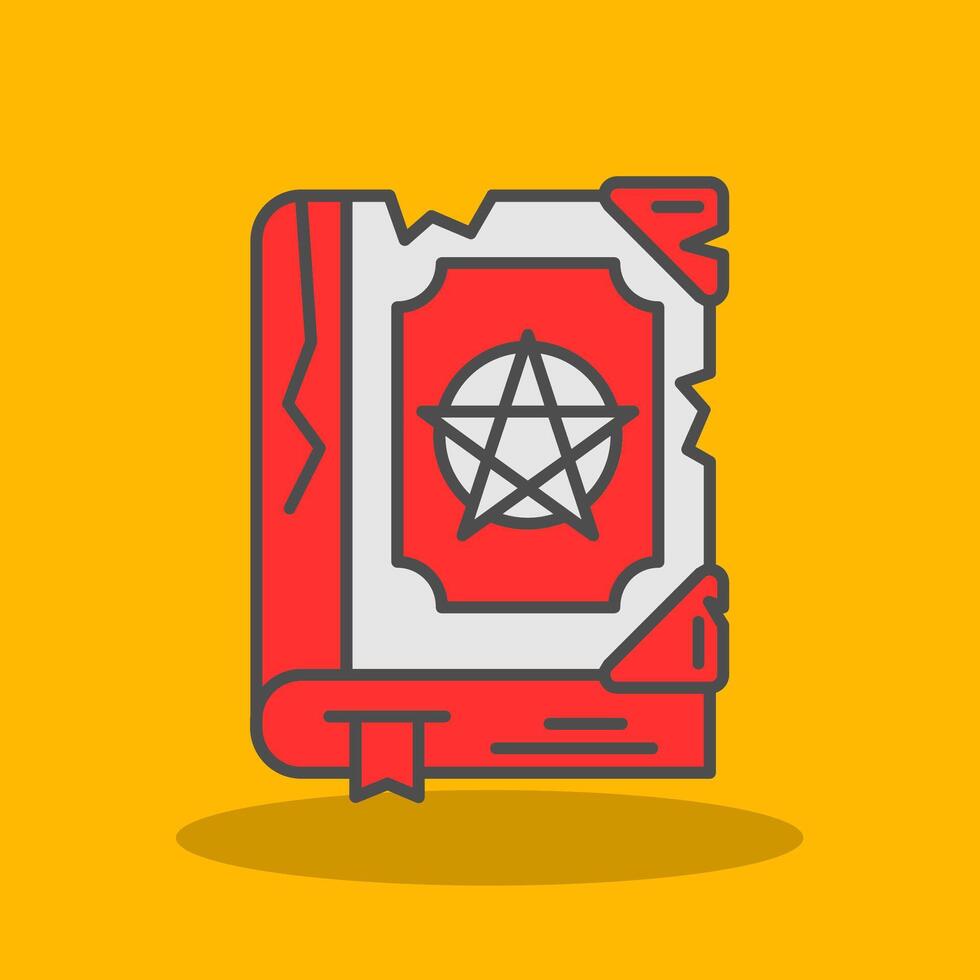 Magic book Filled Shadow Icon vector