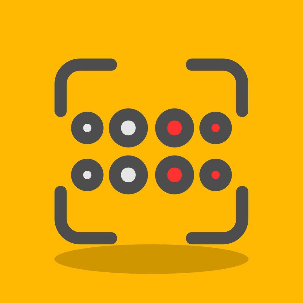 Reorder dots horizontal Filled Shadow Icon vector
