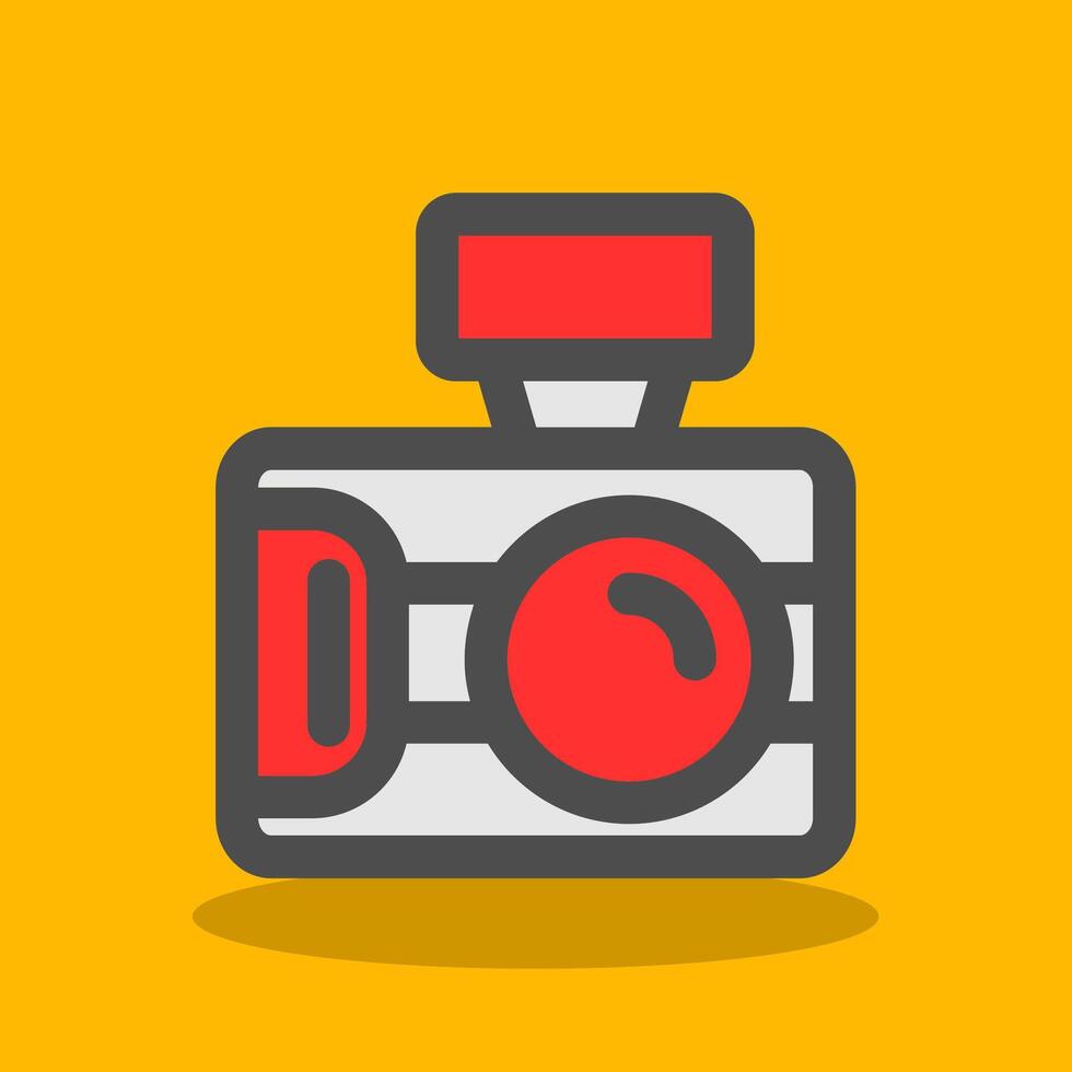 Photo capture Filled Shadow Icon vector