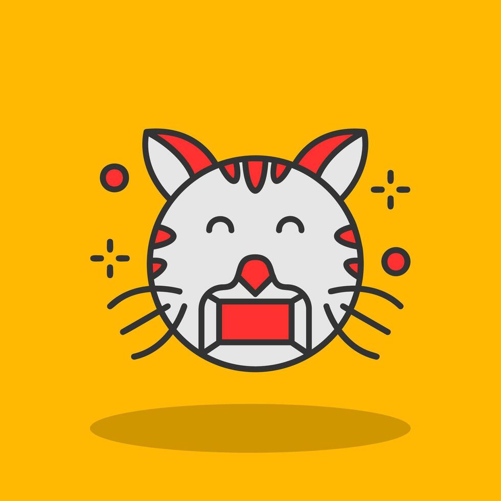 Face mask Filled Shadow Icon vector