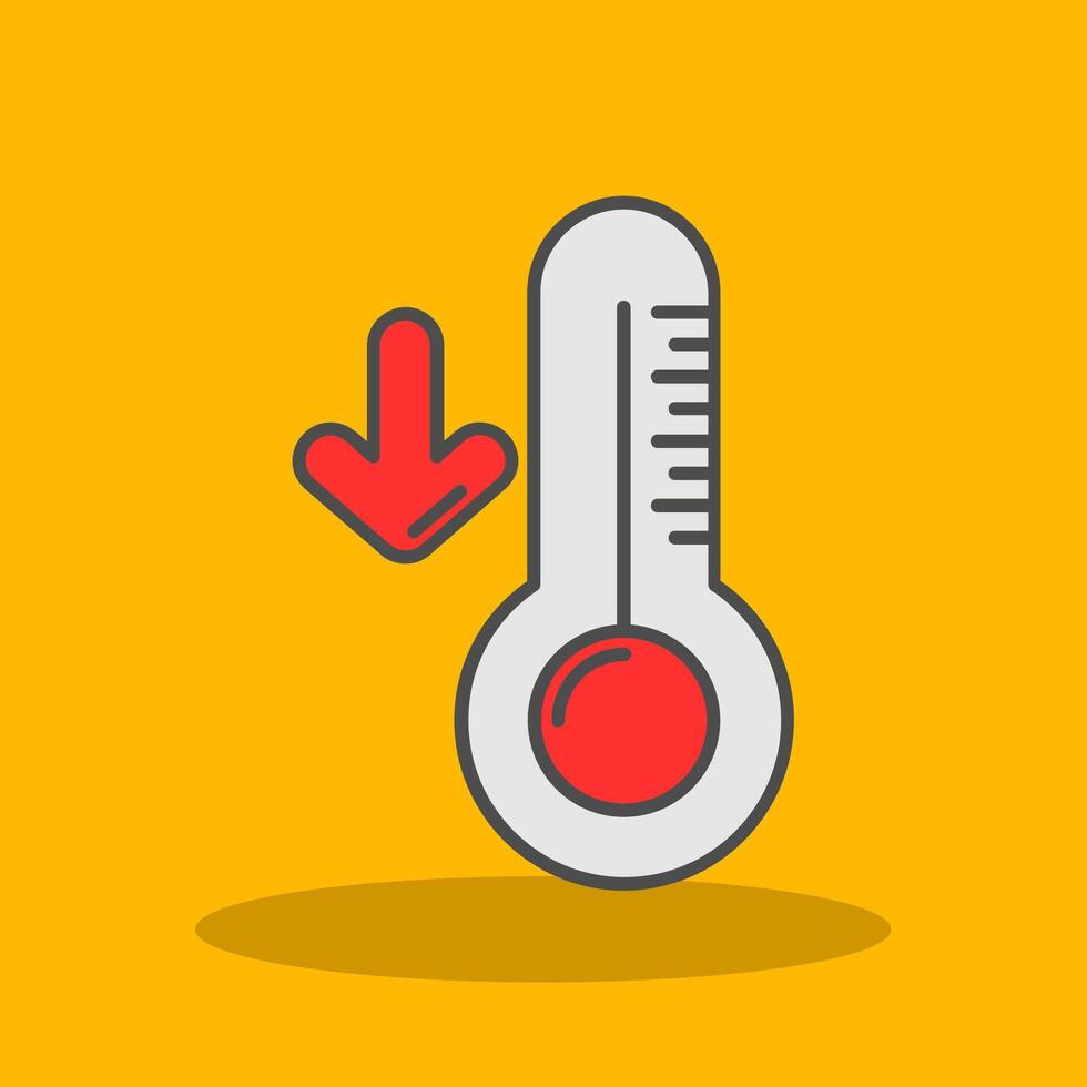 Low temperature Filled Shadow Icon vector