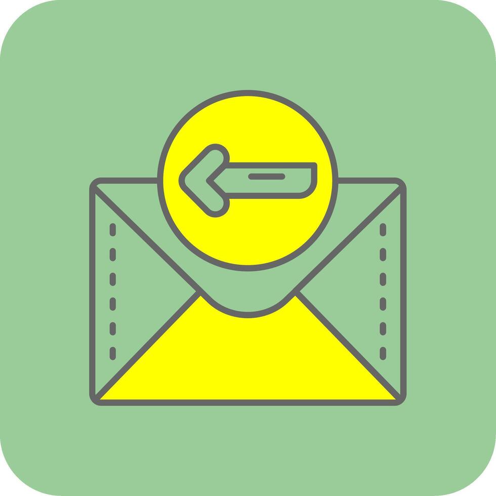 Left arrow Filled Yellow Icon vector