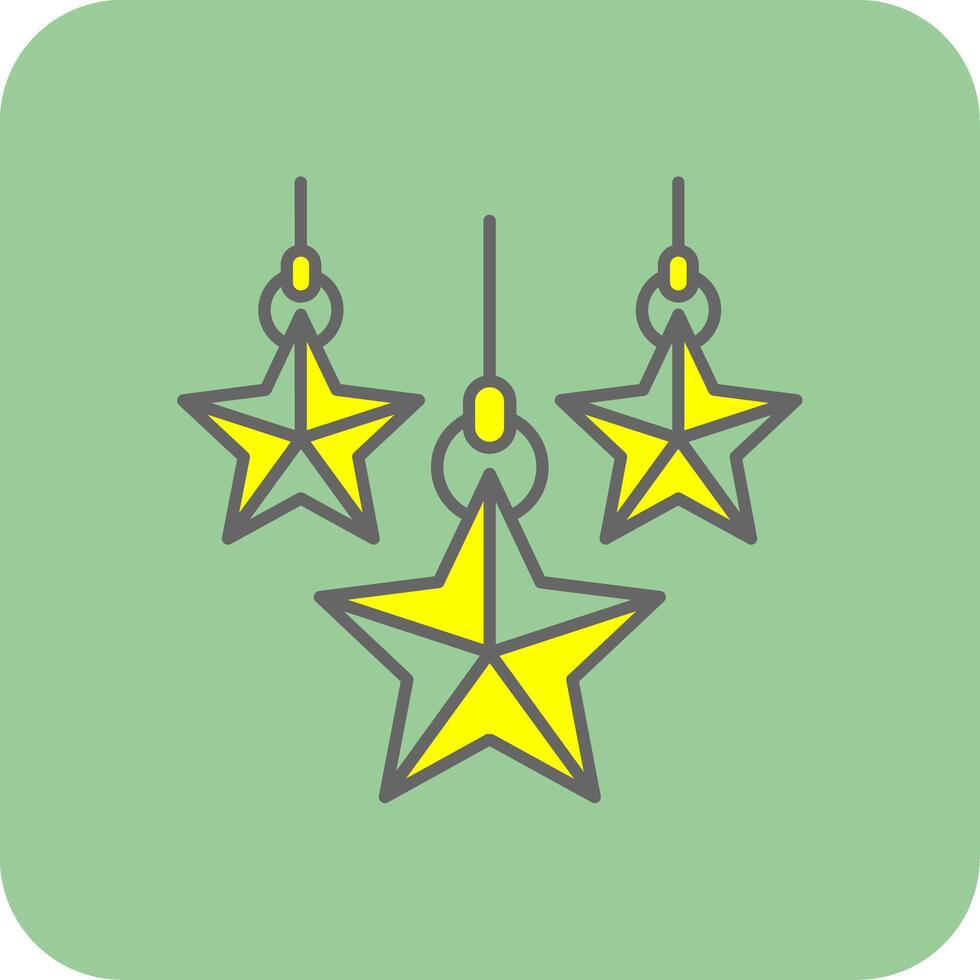 Christmas star Filled Yellow Icon vector