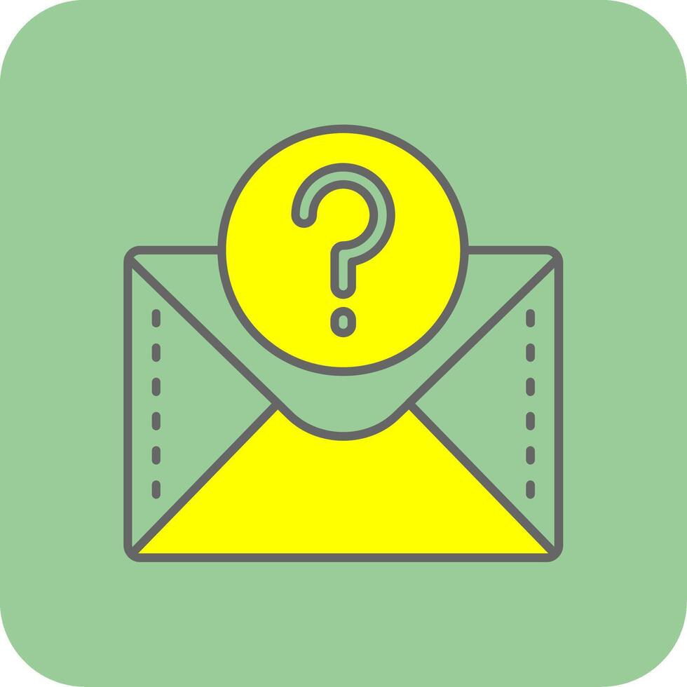 Question mark Filled Yellow Icon vector