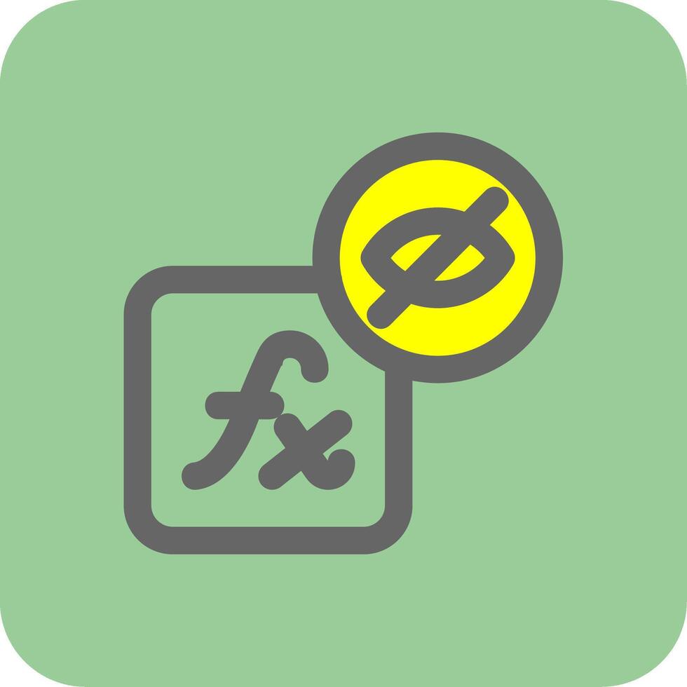 Hidden layer style Filled Yellow Icon vector