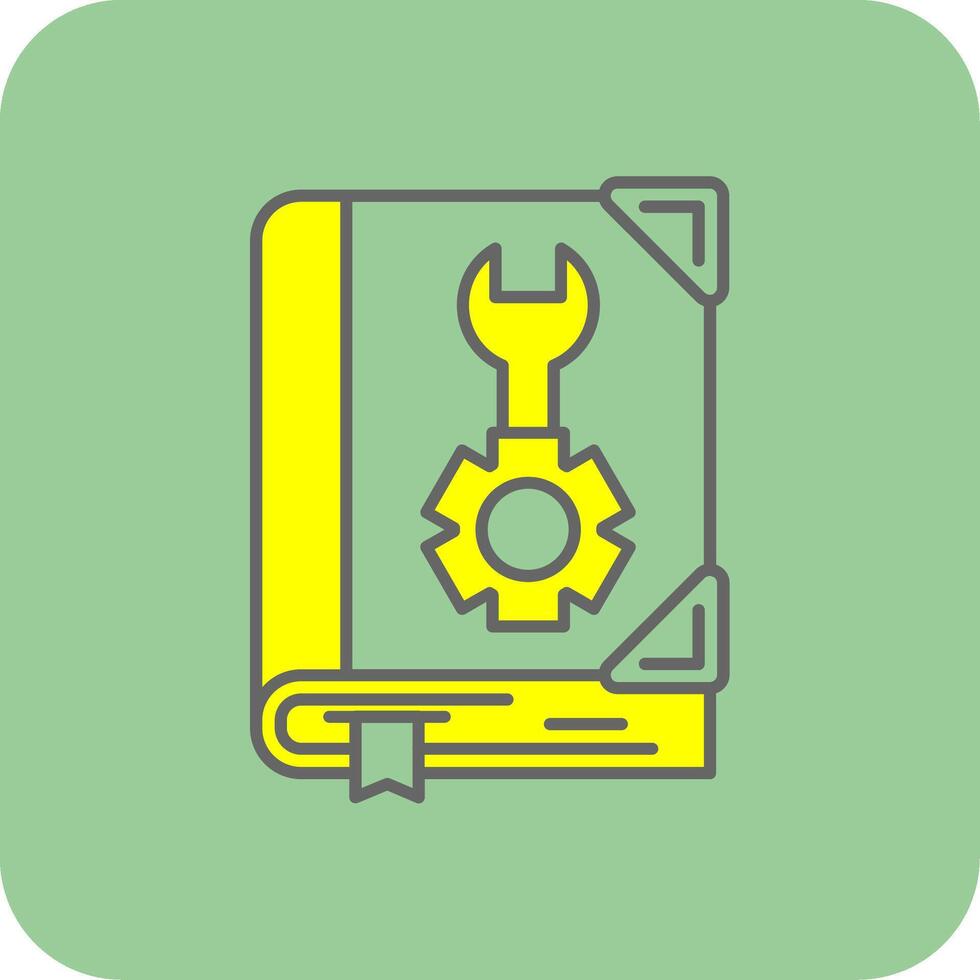 User manual Filled Yellow Icon vector