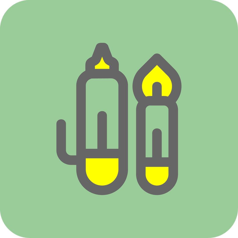 pen types Filled Yellow Icon vector