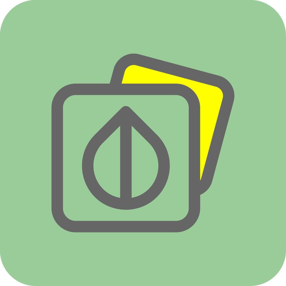 Image saturation Filled Yellow Icon vector