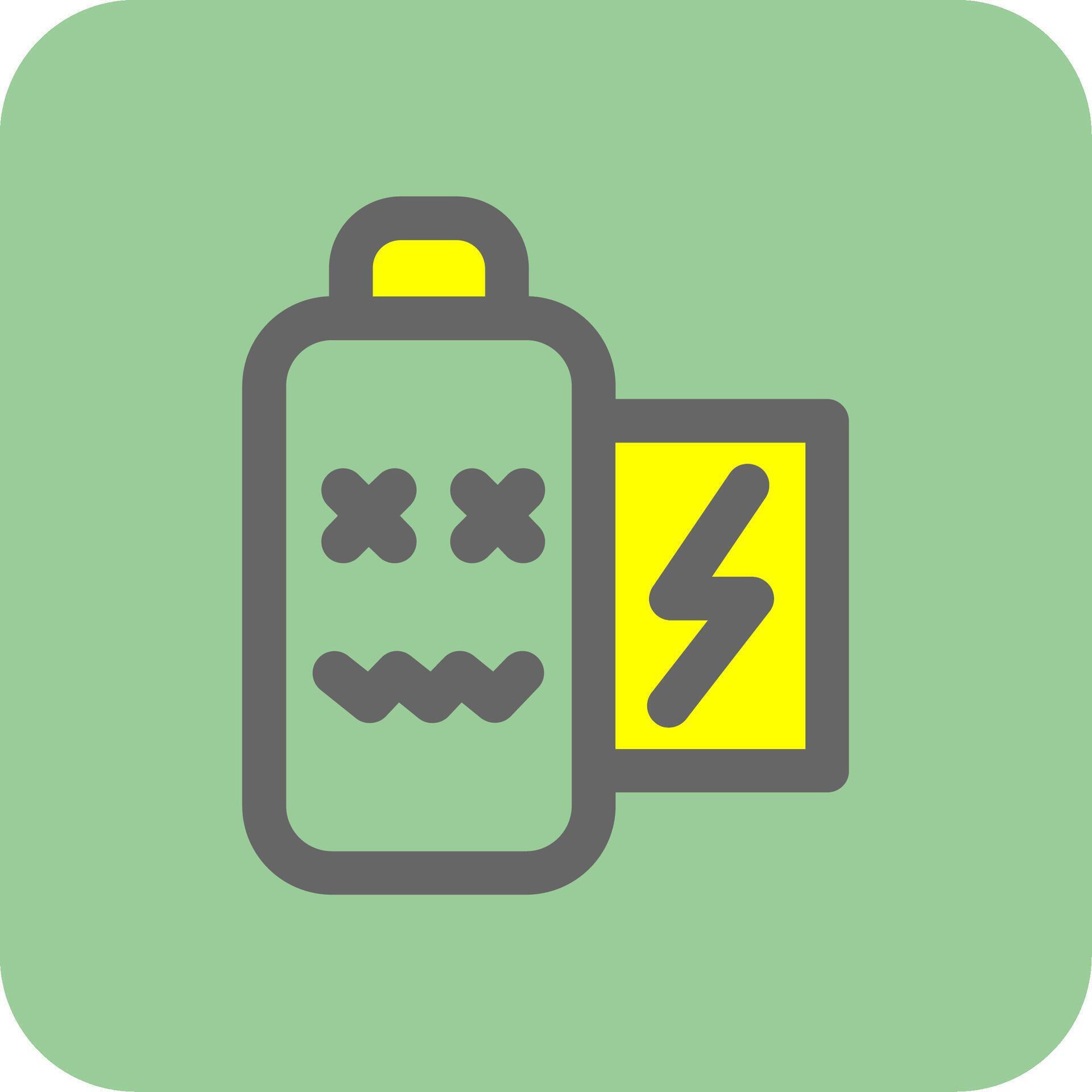 Battery dead Filled Yellow Icon 41867097 Vector Art at Vecteezy