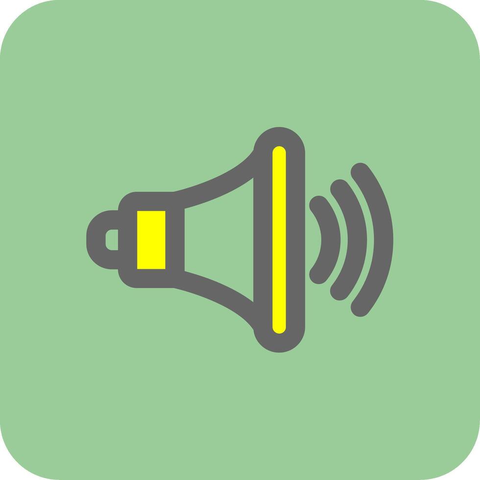 Volume up Filled Yellow Icon vector