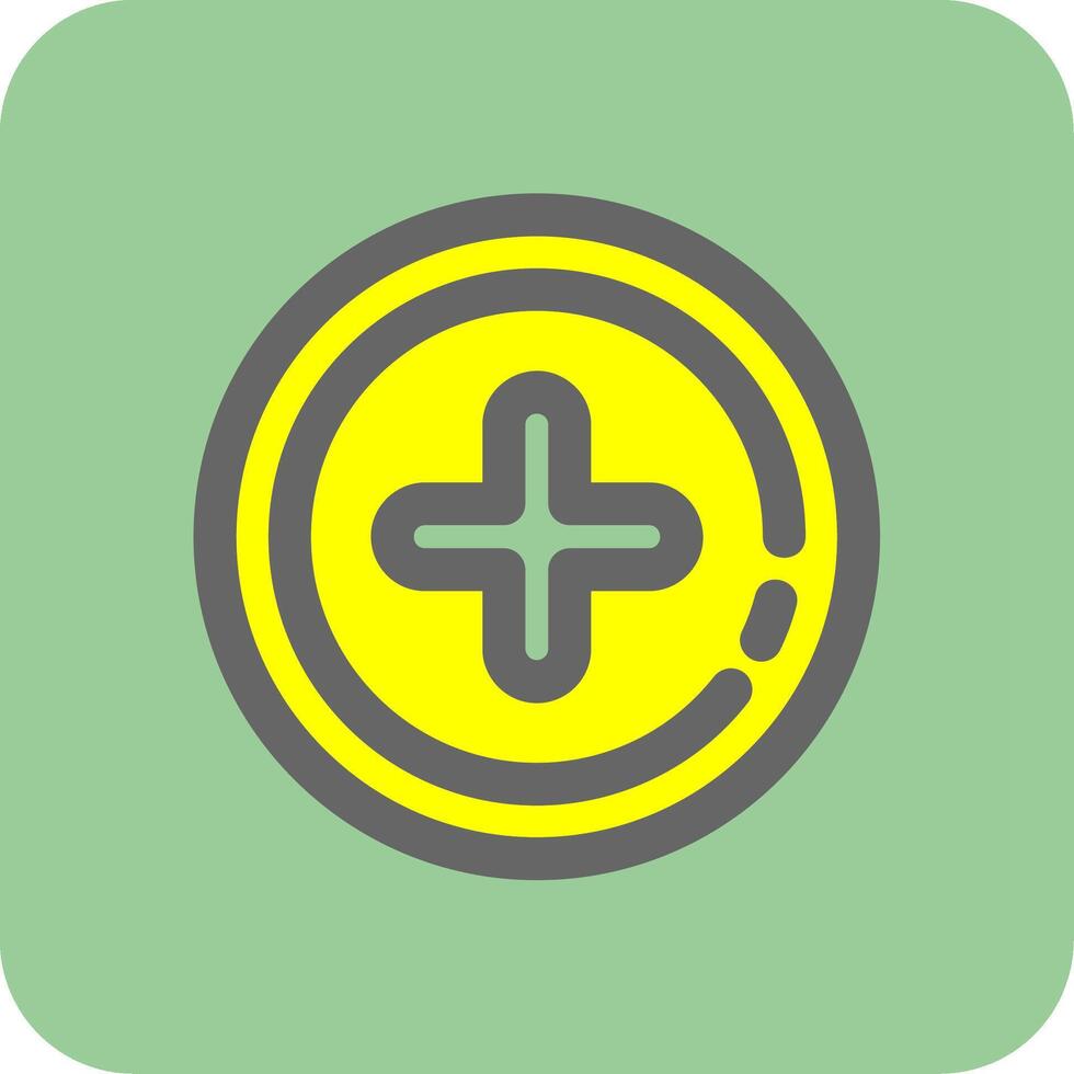 Add 2 Filled Yellow Icon vector