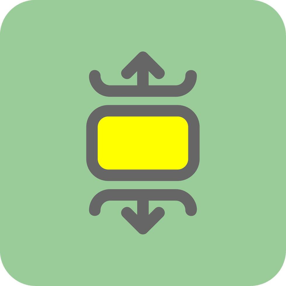 Carousel vertical Filled Yellow Icon vector