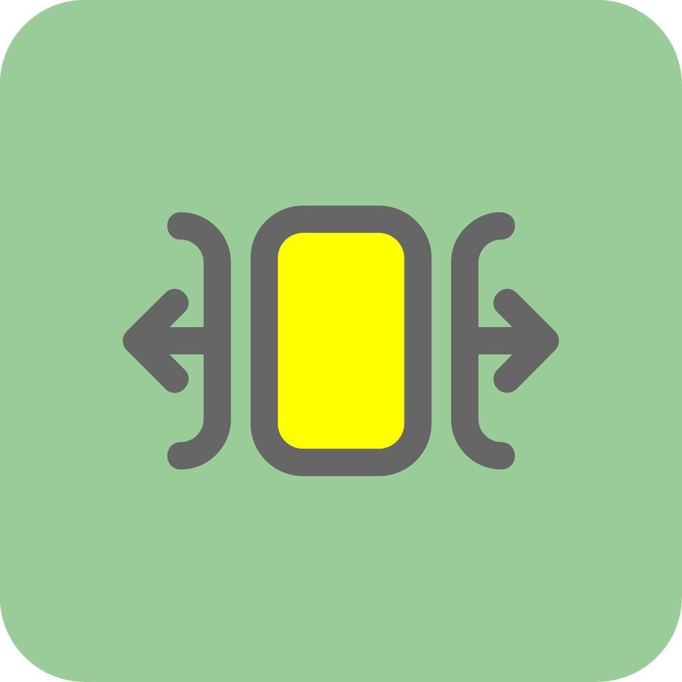 Carousel horizontal Filled Yellow Icon vector