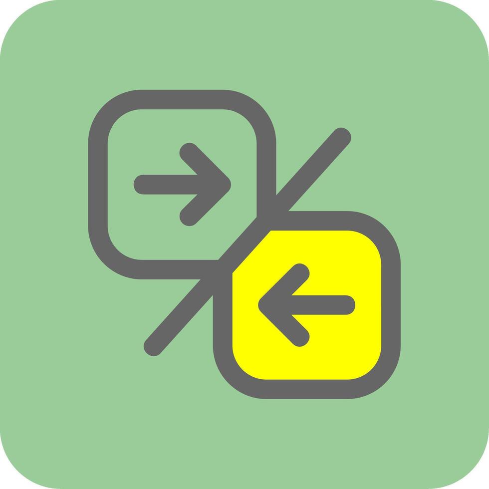 Compare arrow Filled Yellow Icon vector