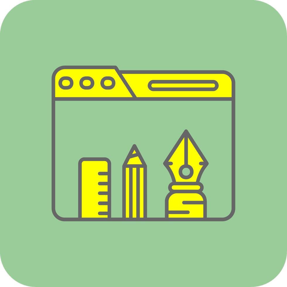 Graphic tool Filled Yellow Icon vector