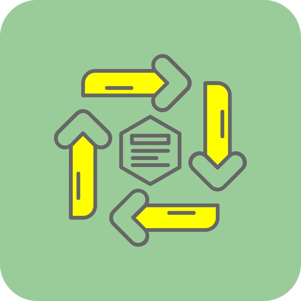 Infographic elements Filled Yellow Icon vector