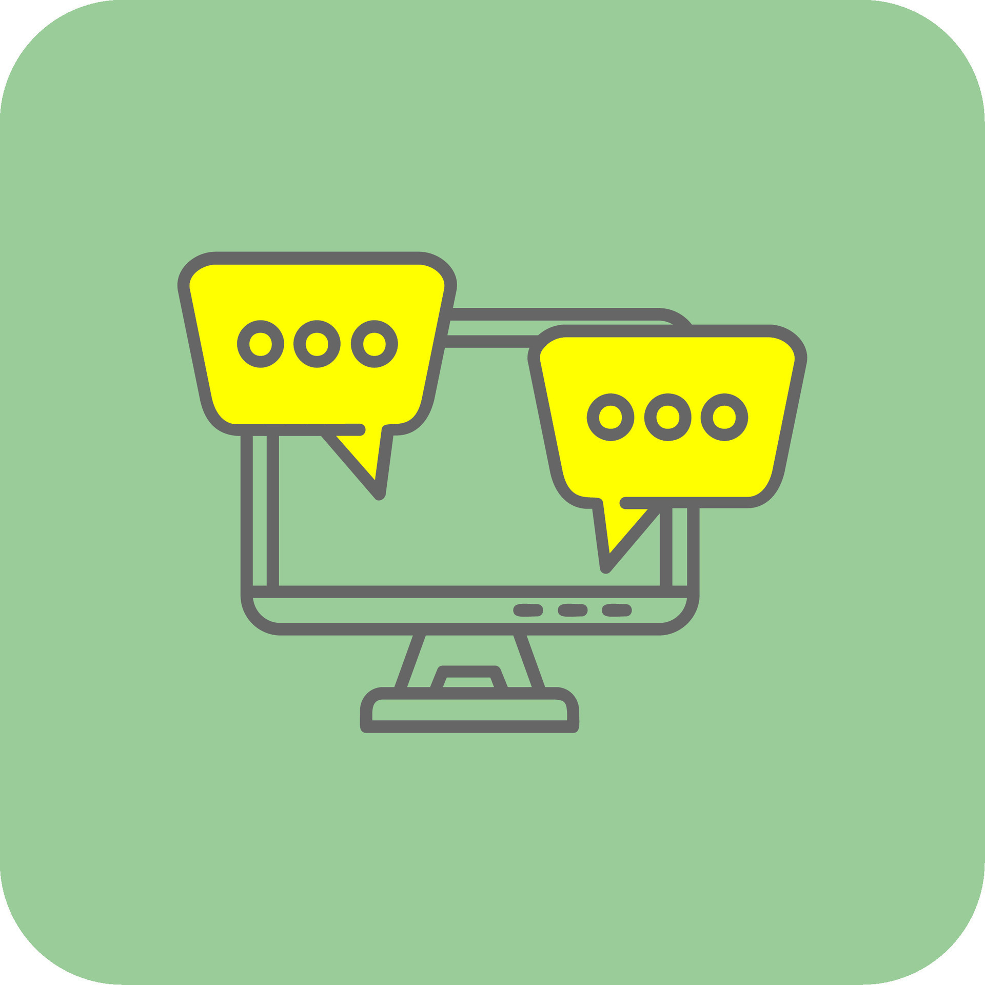Desktop computer Filled Yellow Icon 41867206 Vector Art at Vecteezy