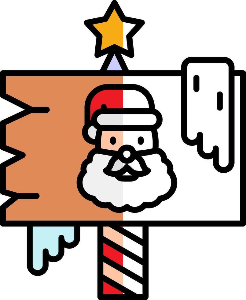 North pole Filled Half Cut Icon vector