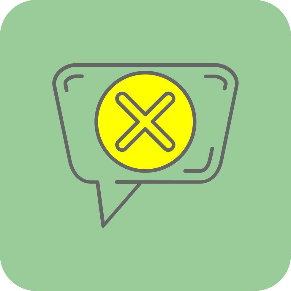 Cross mark Filled Yellow Icon vector