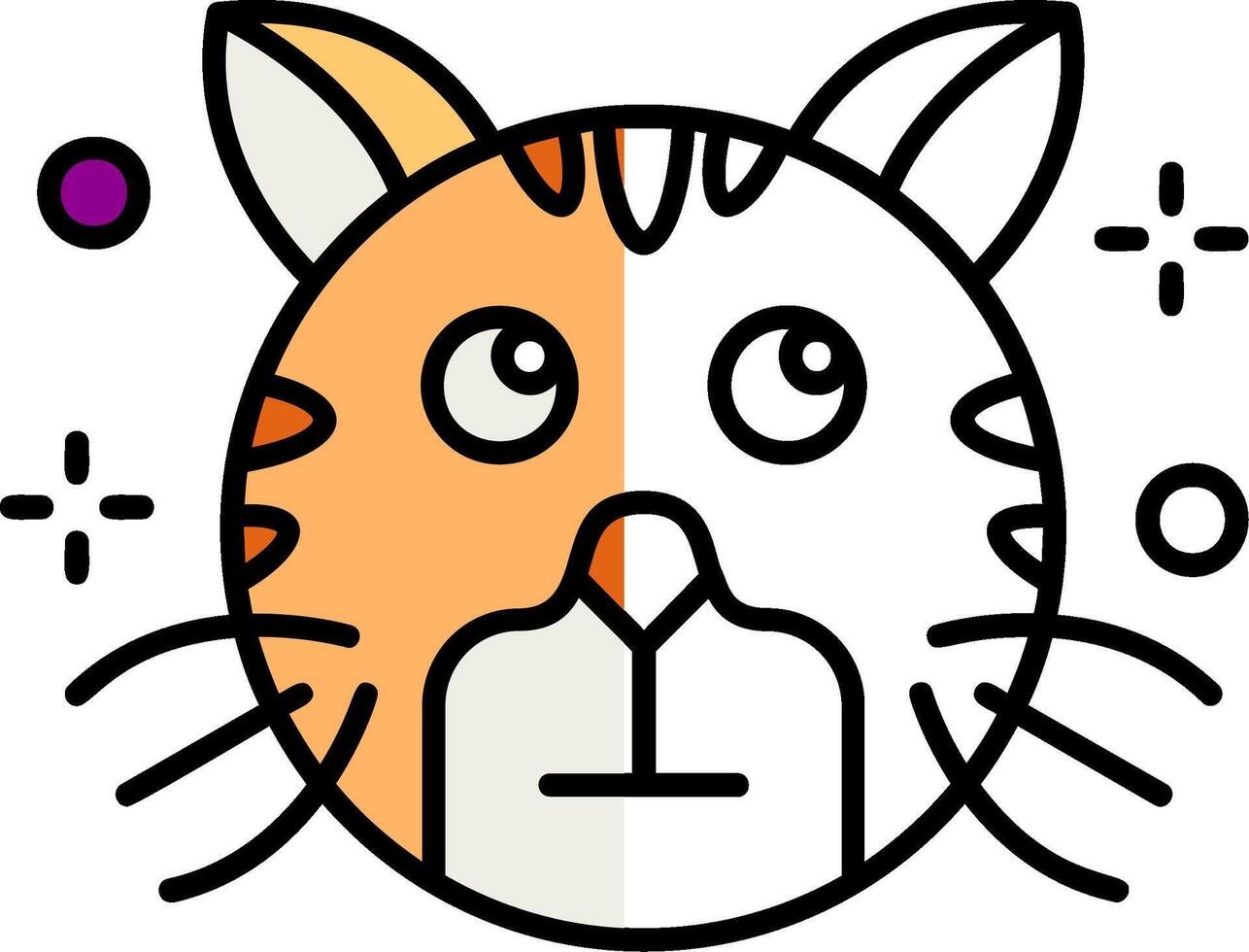 Rolling eyes Filled Half Cut Icon vector