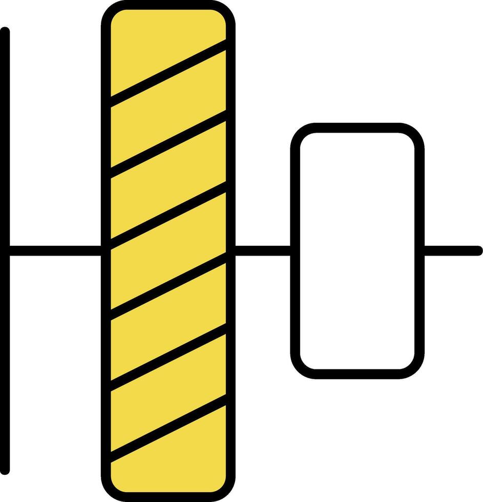 Vertical alignment Filled Half Cut Icon vector