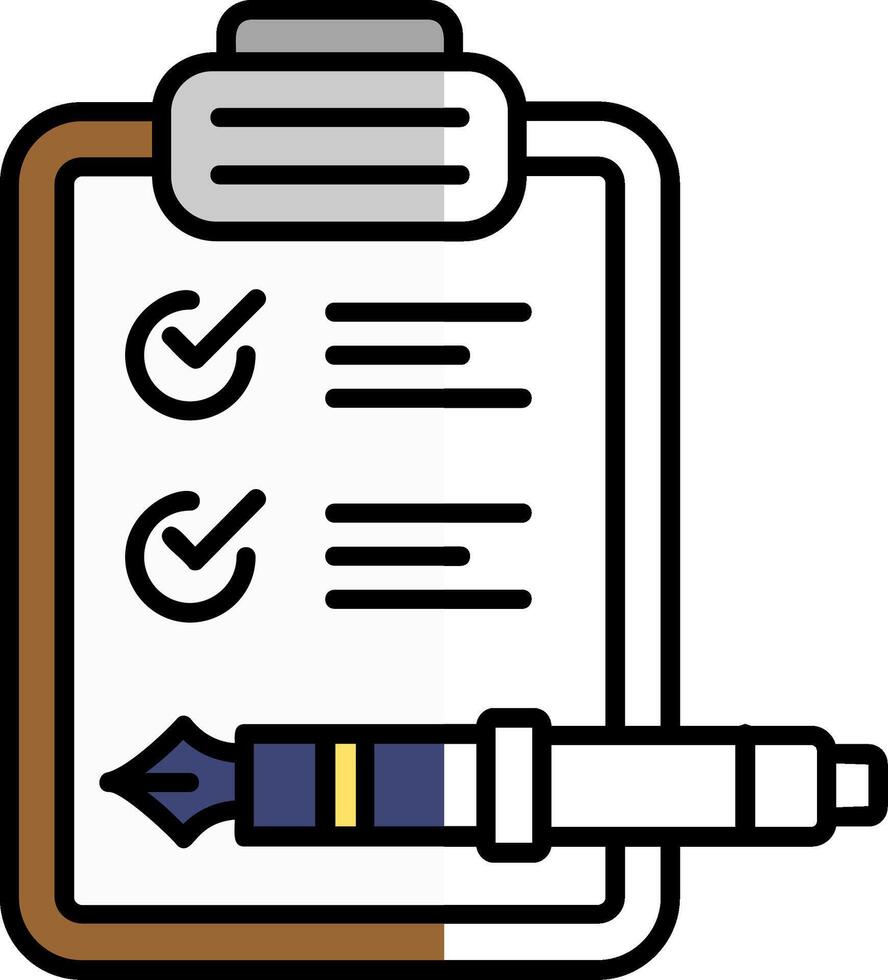 Check list Filled Half Cut Icon vector