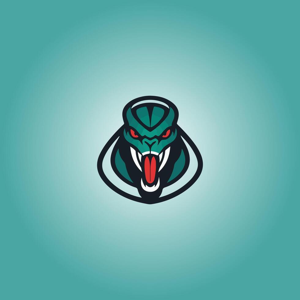 logo serpiente cyberpunk plano detalles vector