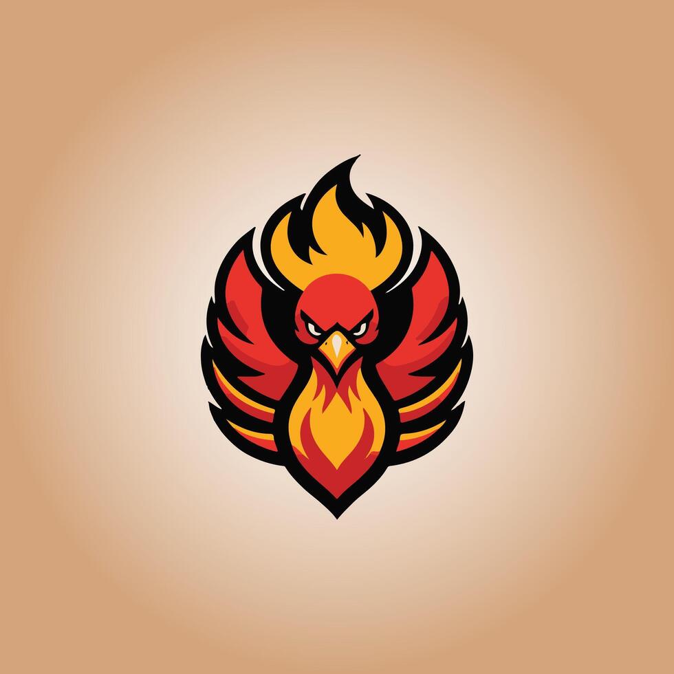 Logo phoenix design character vector