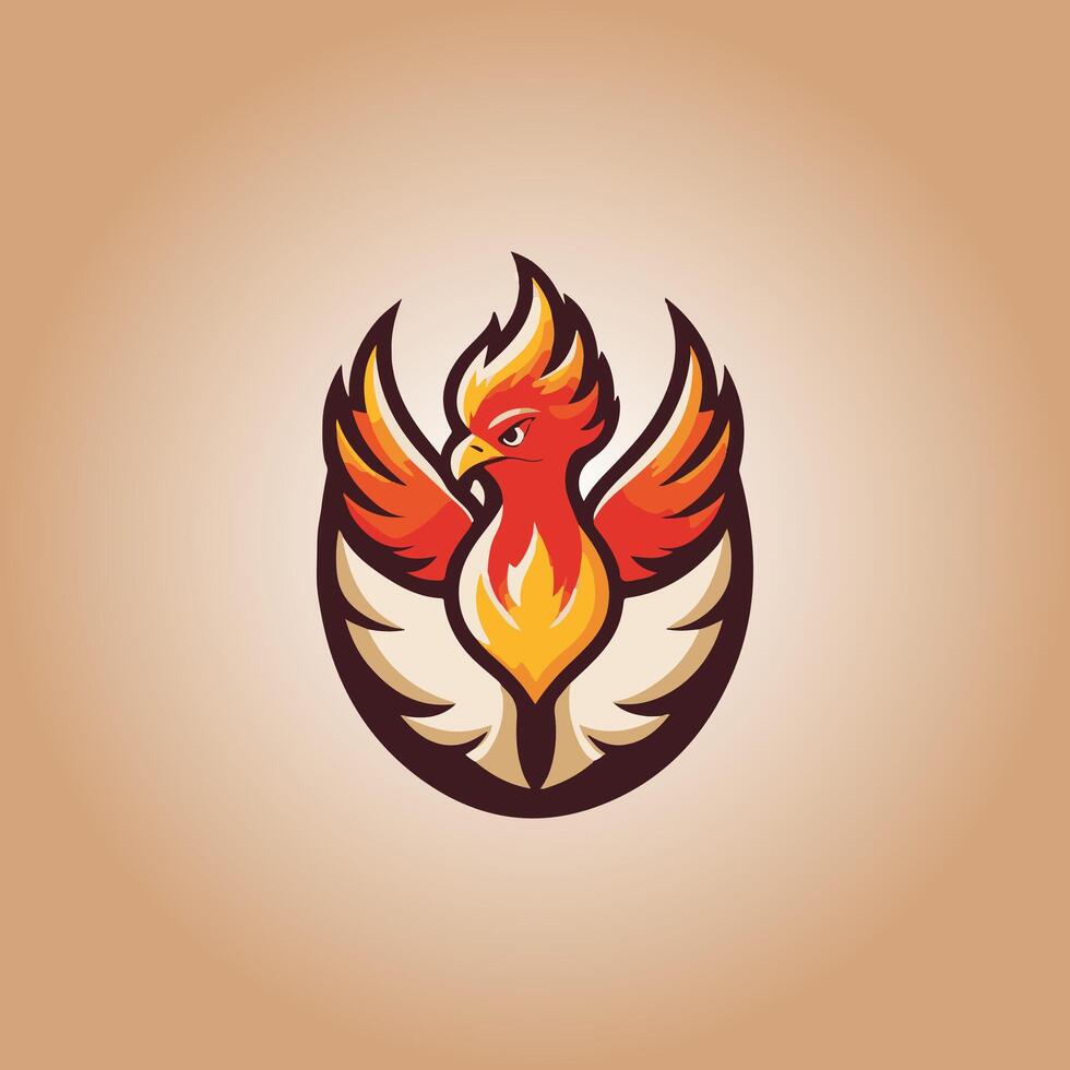 Logo phoenix design icon vector