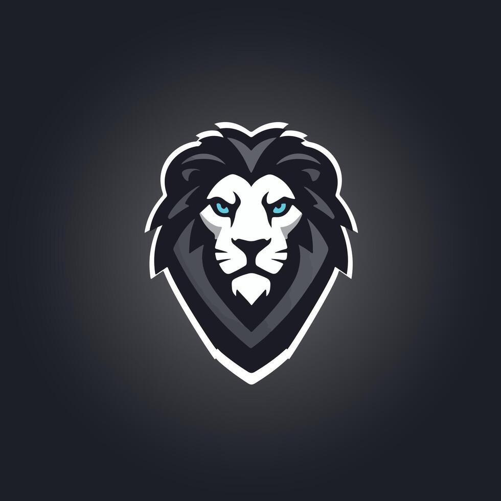 Logo lion cyberpunk design potrait vector