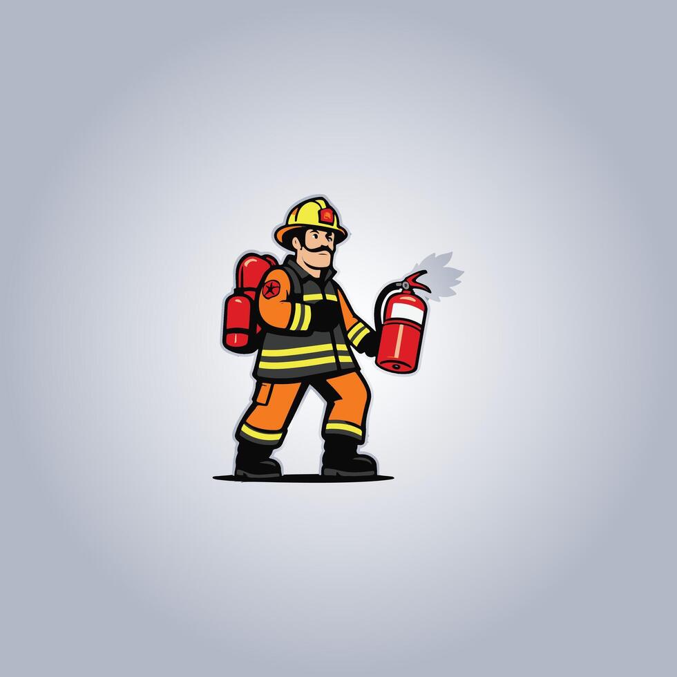 logo bombero vector icono