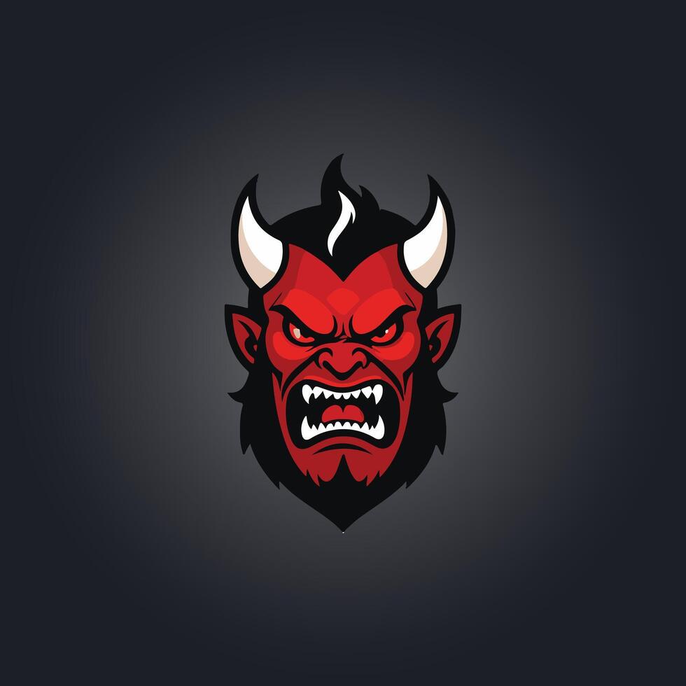 logo diablo ilustración icono vector