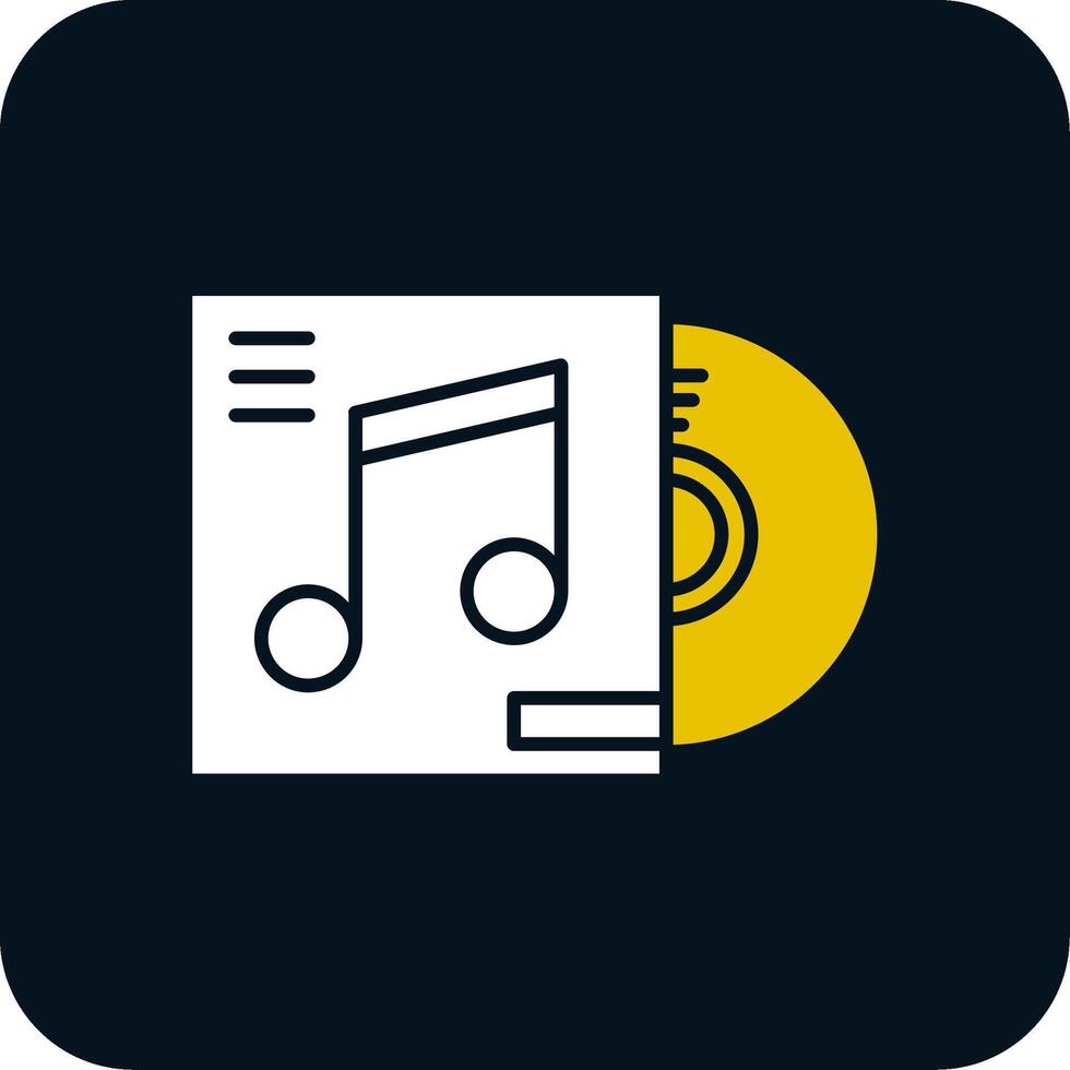 Cd cover Glyph Two Color Icon vector