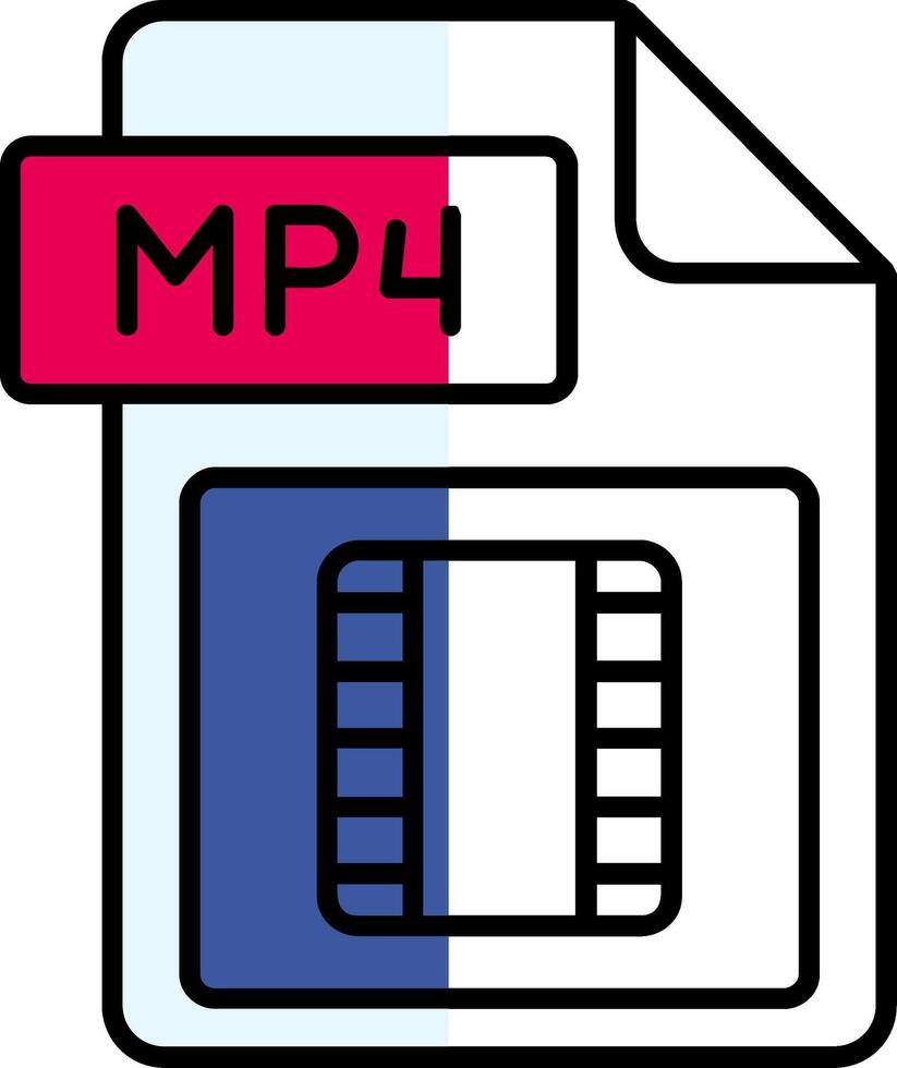 Video folder Filled Half Cut Icon vector