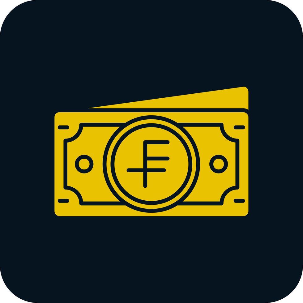 Swiss franc Glyph Two Color Icon vector