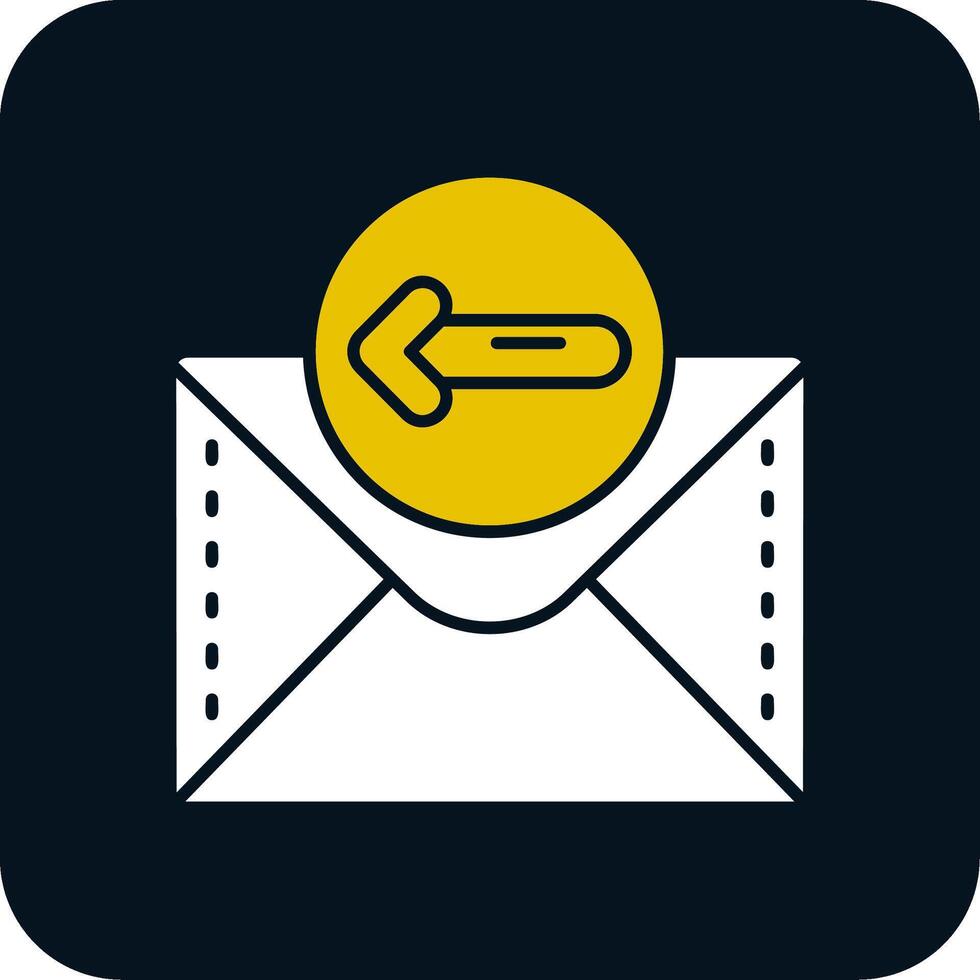 Left arrow Glyph Two Color Icon vector