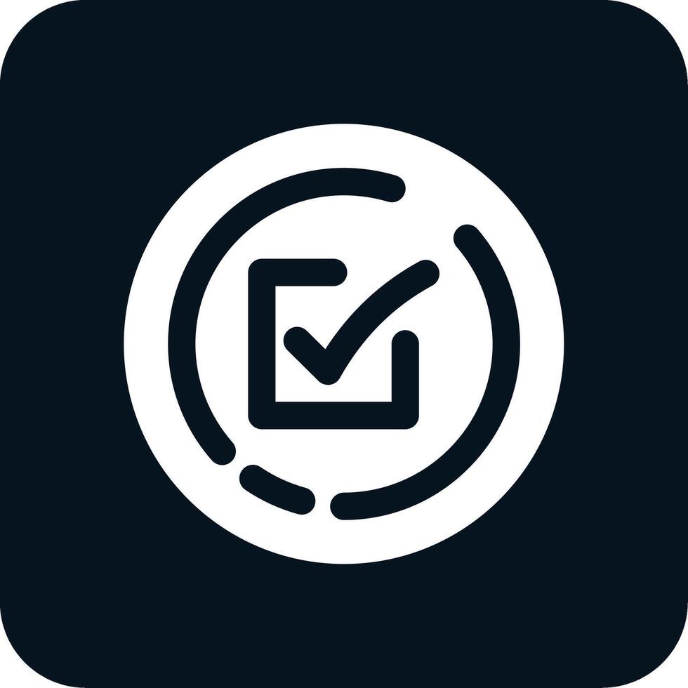 Check box Glyph Two Color Icon vector