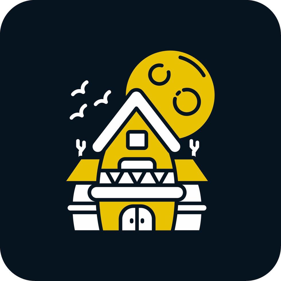 Haunted house Glyph Two Color Icon vector