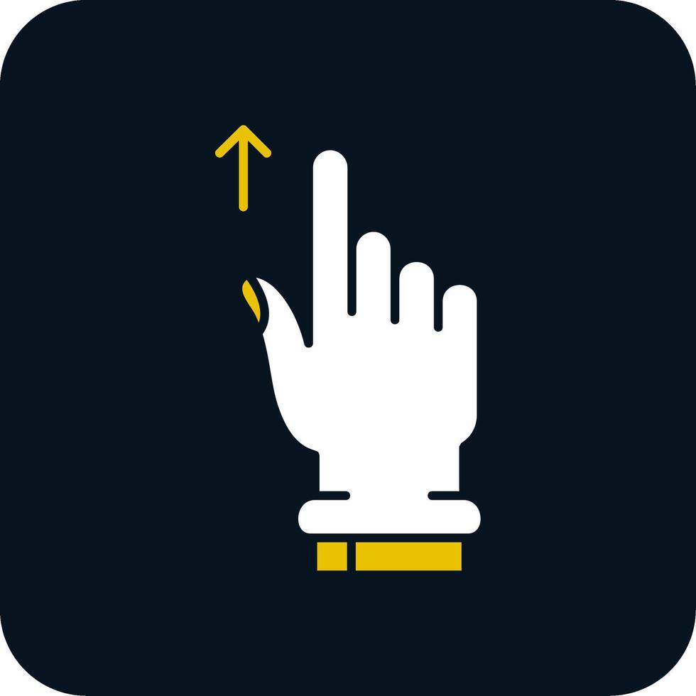 Swipe Up Glyph Two Color Icon vector
