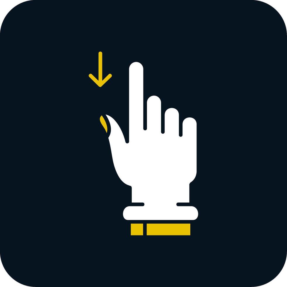 Swipe Down Glyph Two Color Icon vector