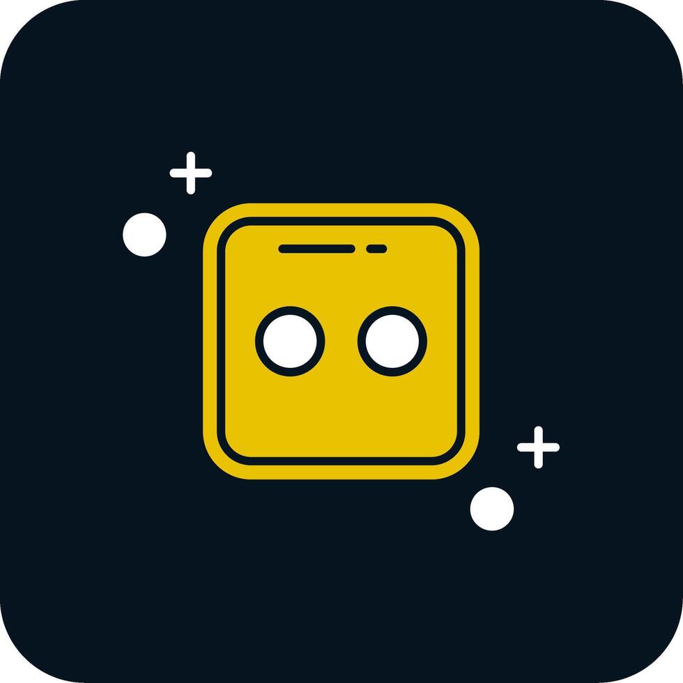 Dice two Glyph Two Color Icon vector