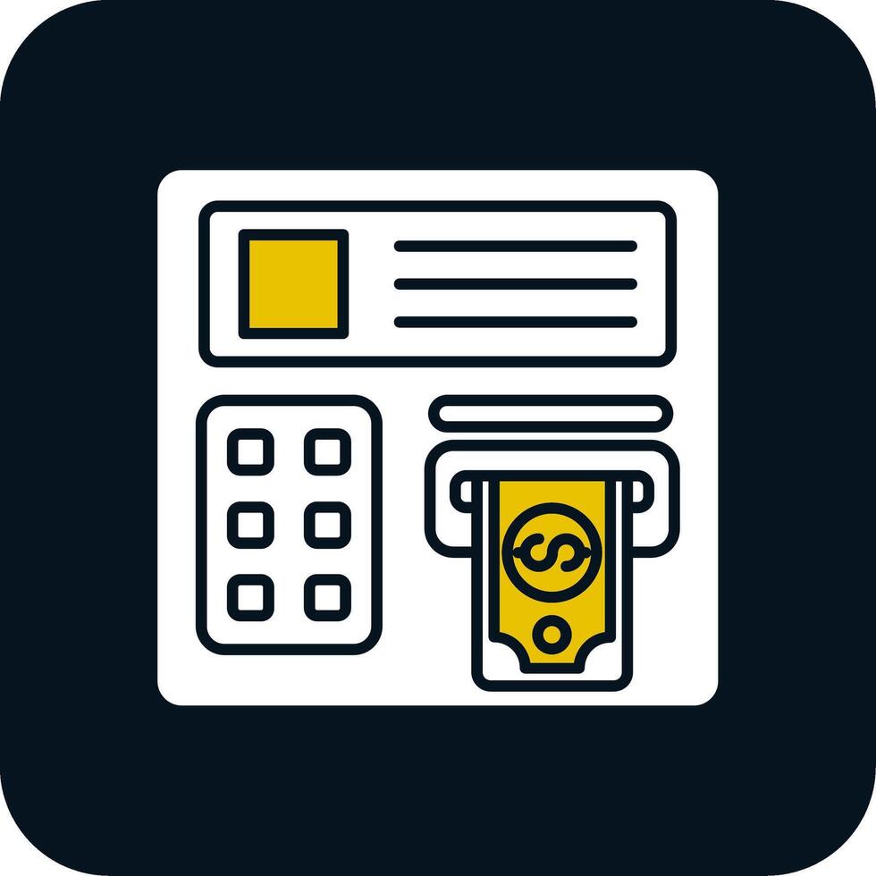 Atm machine Glyph Two Color Icon vector