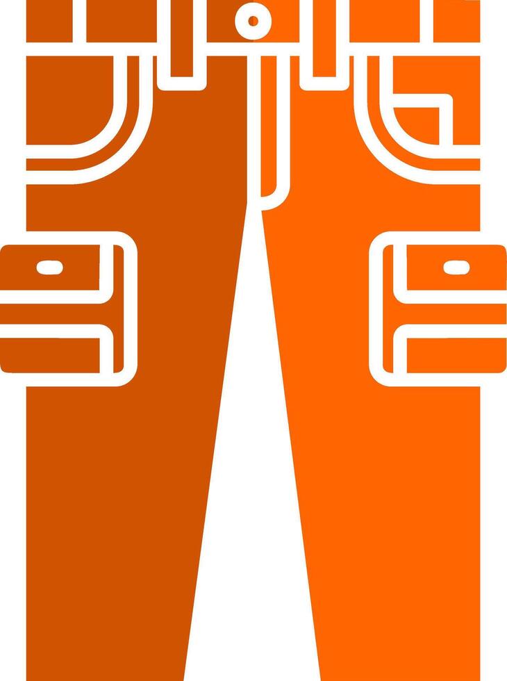 carga pantalones glifo naranja circulo icono vector