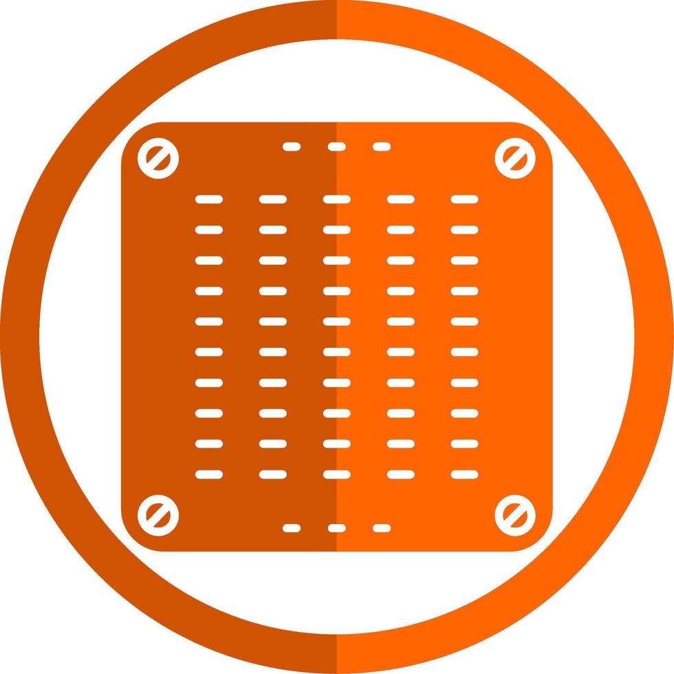 Air conditioner Glyph Orange Circle Icon vector