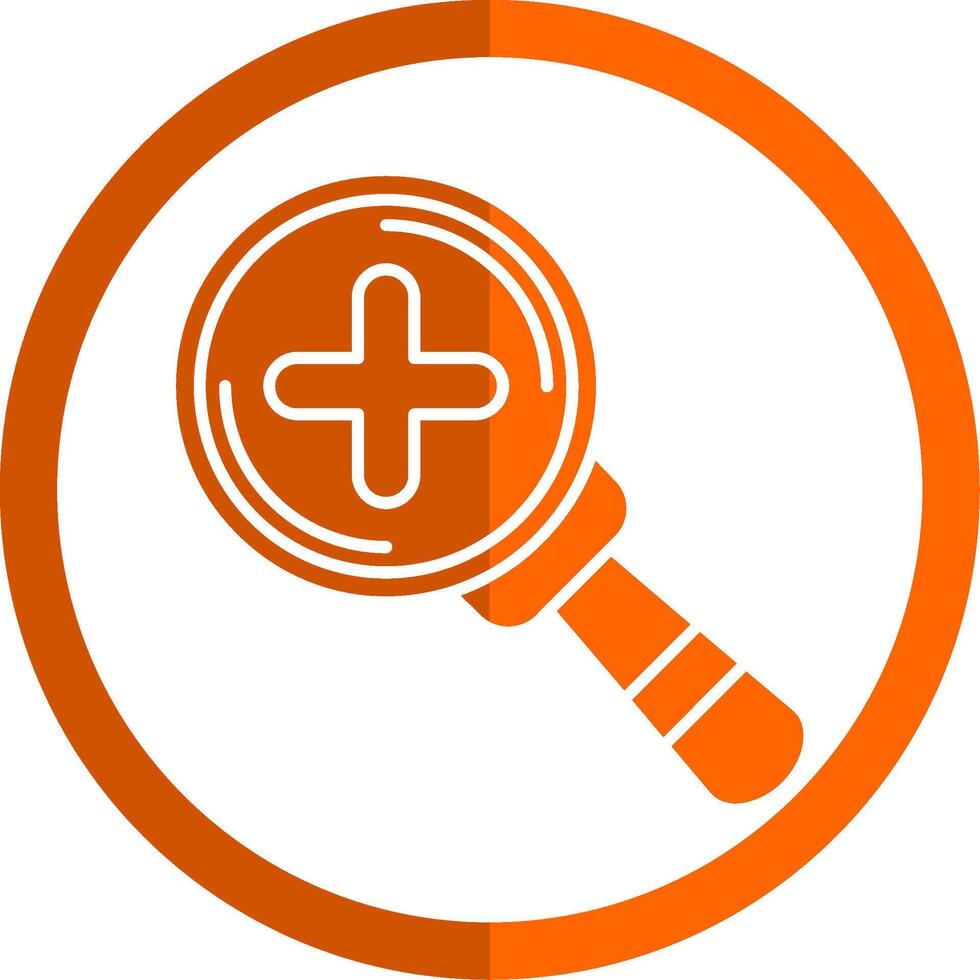 Zoom in Glyph Orange Circle Icon vector