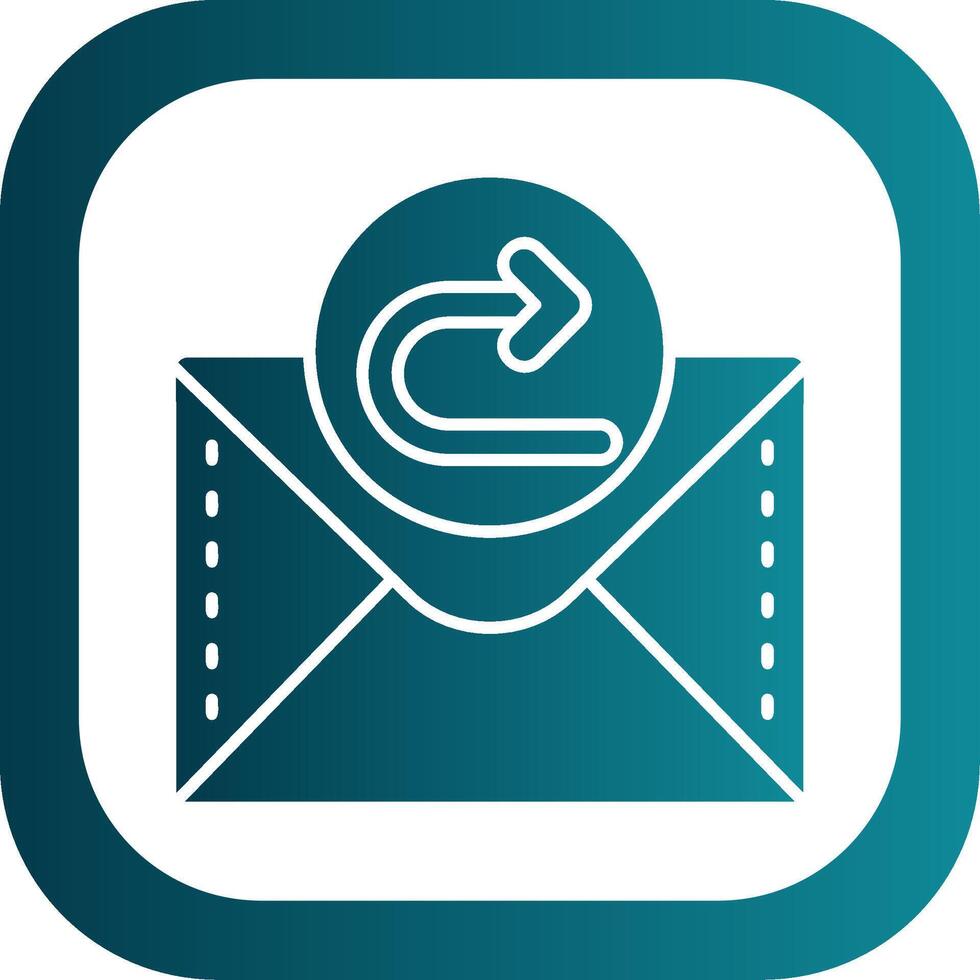 Right arrow Glyph Gradient Round Corner Icon vector