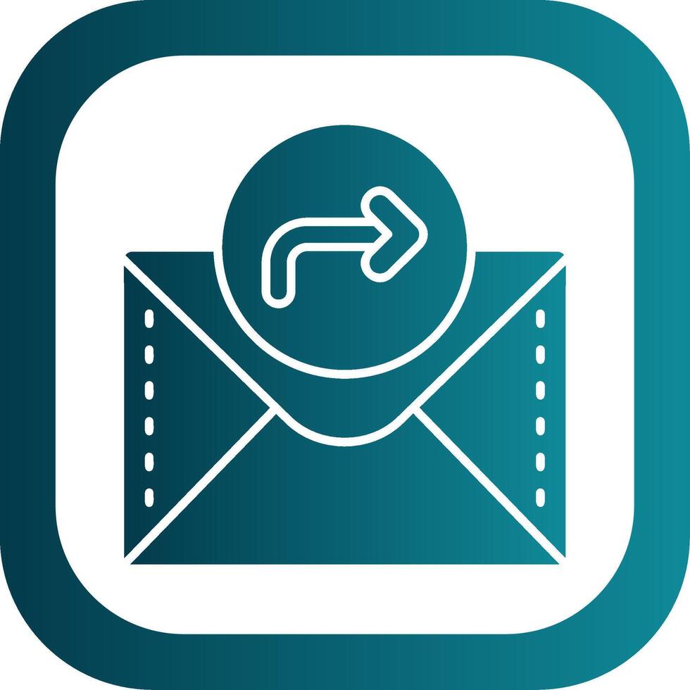 Right arrow Glyph Gradient Round Corner Icon vector